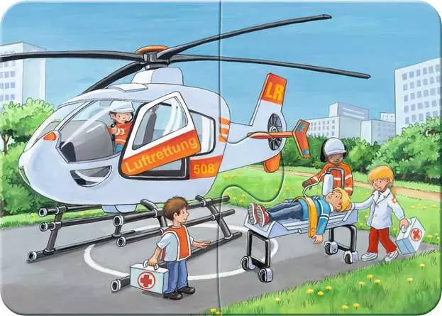 Kinderpuzzle ab 2 Jahren - Meine Einsatzfahrzeuge - 2 + 4 + 6 + 8 Teile