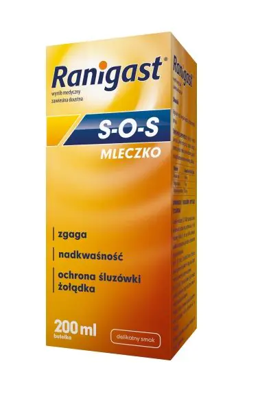 Ranigast SOS, Ublažavanje simptoma gastroezofagealnog refluksa, Mlijeko