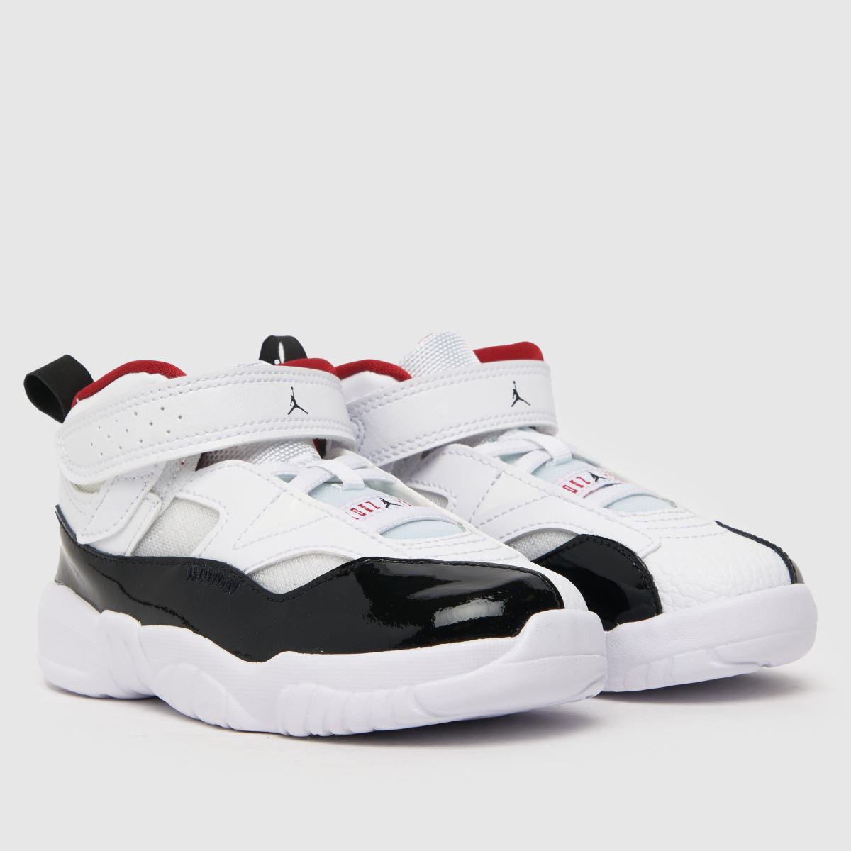 Nike Jordan vita & röda Jumpman tvåfärgade sneakers för småbarn