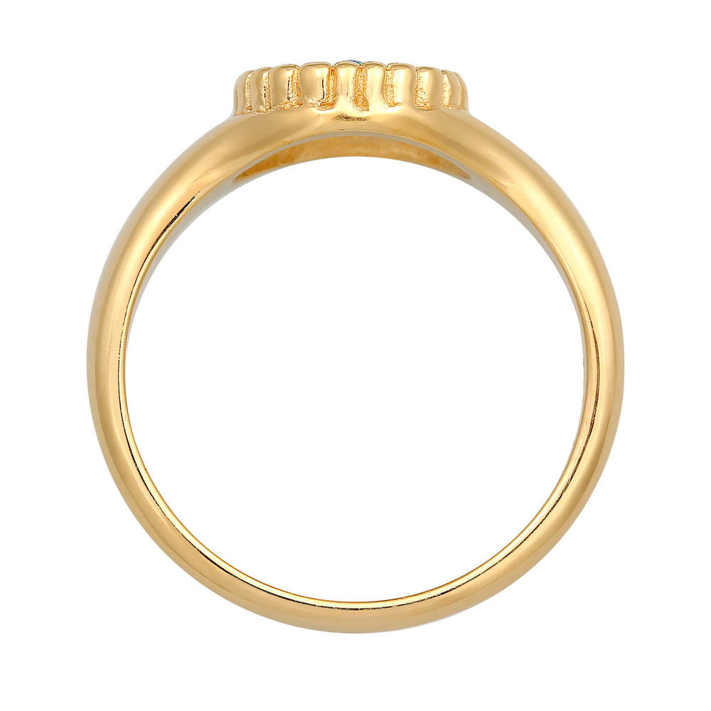 Elli Elli Bague Femmes Sceau Evil Eye avec opale synthétique en argent sterling 925 pl Bague