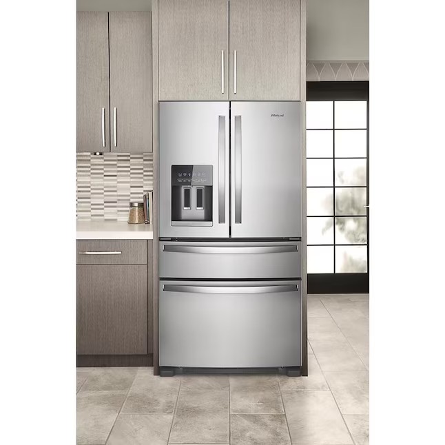 Whirlpool 24.5-cu ft 4-Door French Door Refrigerator with Ice Maker (Fingerprint Resistant Stainless Steel) ENERGY STAR