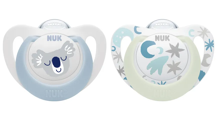 NUK Schnuller Star Day & Night Silikon 0-6 Monate