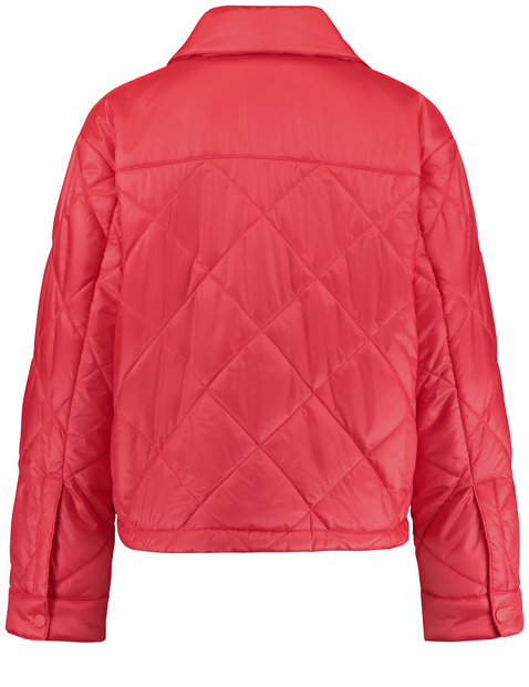 Kurze Pufferjacke mit Tunnelband und aufgesetzten Taschen