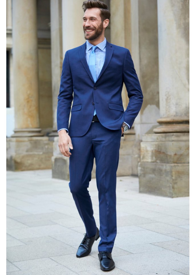 Anzug (3-tlg.Set): Sakko, Hose, Krawatte, Slim Fit