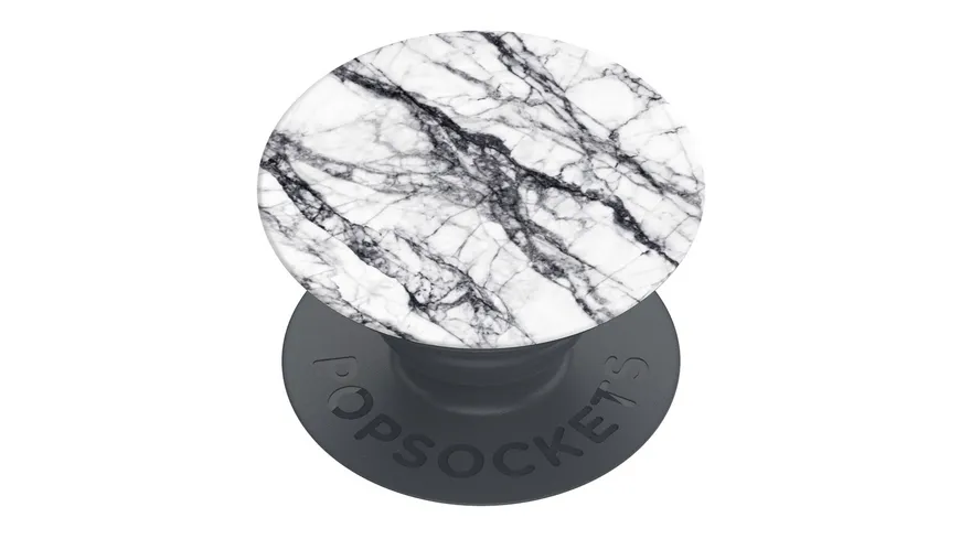 PopGrip - ausziehbarer Handy-Griff Handyhalter -  Basic White Stone Marble