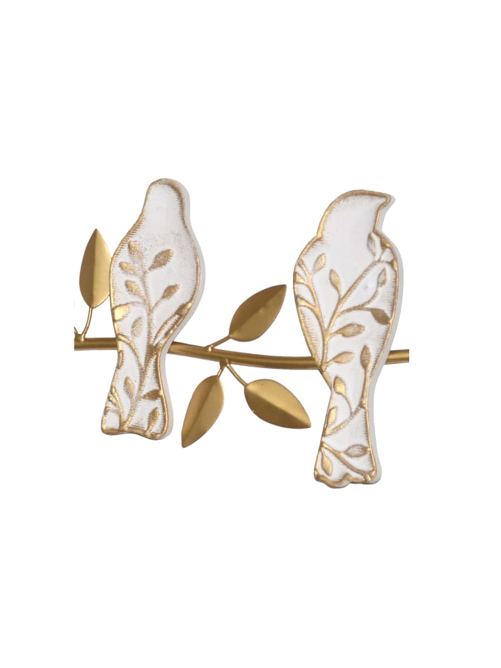 möbel-direkt Wanddekoration Vögel in goldfarben günstig kaufen 1 Stück