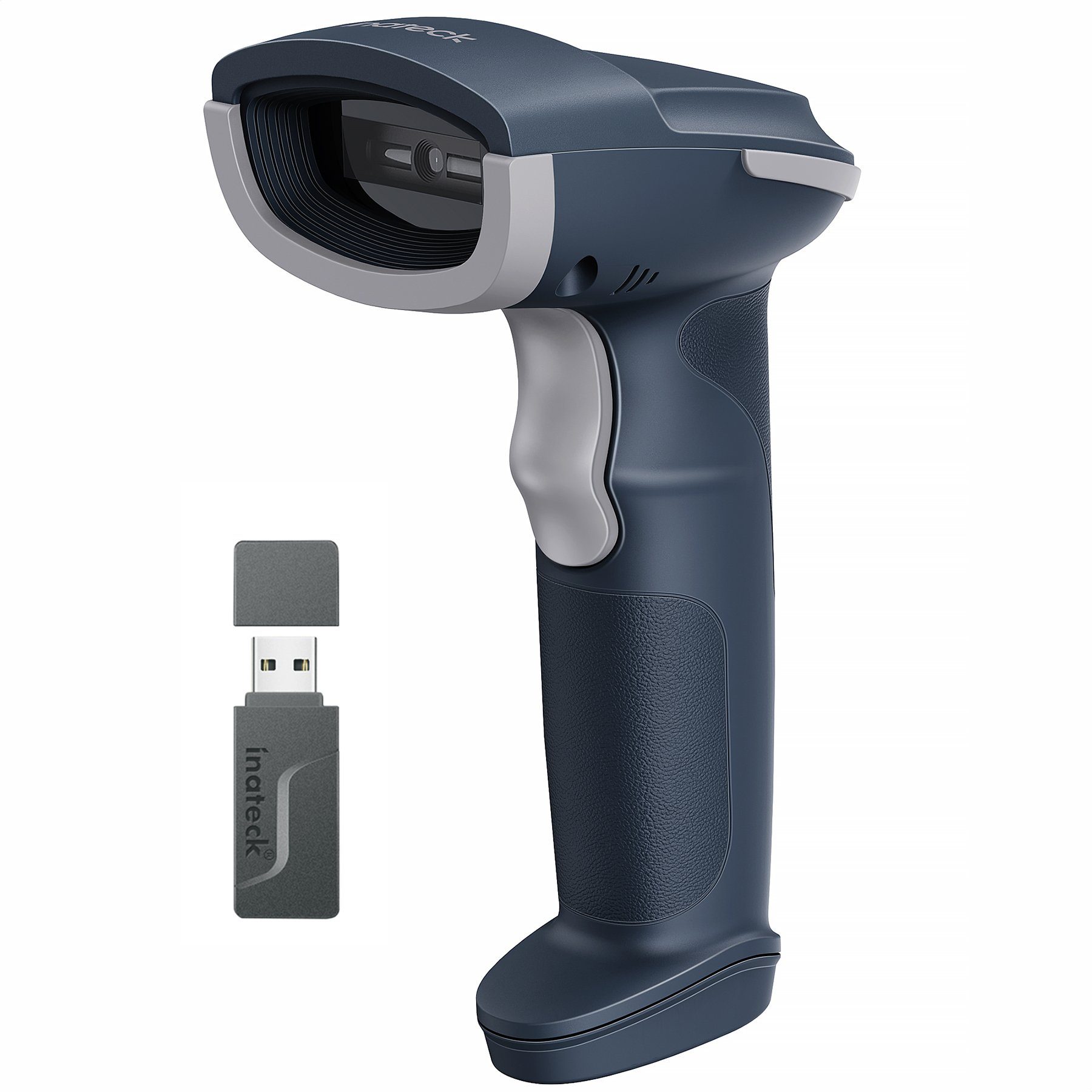 Inateck 1D 2D Wireless Barcode Scanner, Kabellos, Bluetooth 5.0 Handscanner, (Bildschirm-Scannen)