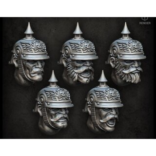 Prussian Troopers Heads (5)