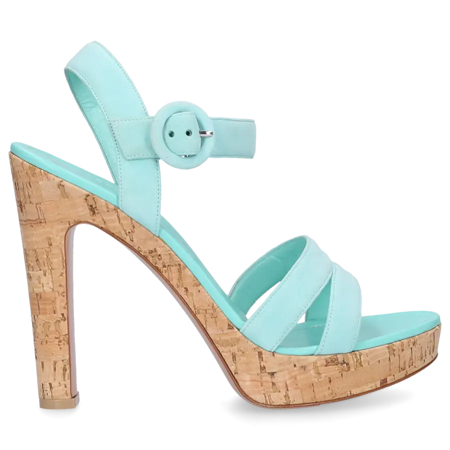 Gianvito Rossi - Sandalen GN3583 Veloursleder - türkis
