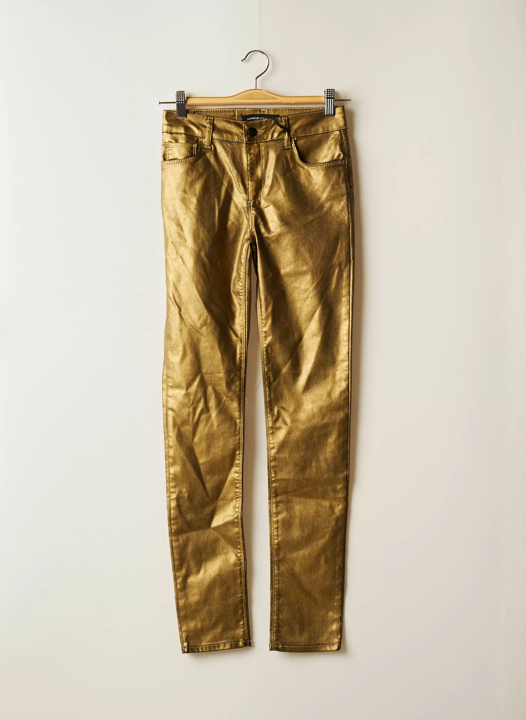 Astrid Pantalons Slim Femme couleur jaune