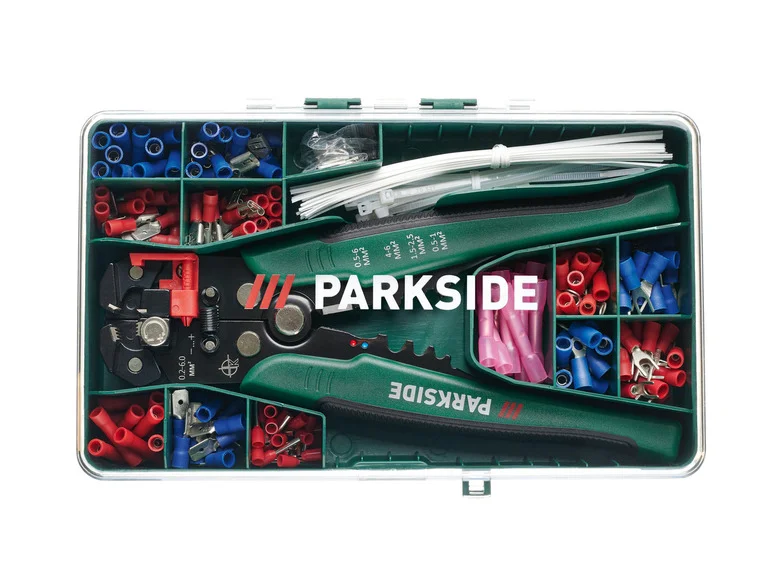 Jogo de pinos PARKSIDE® com decapagem e crimpagem automáticas PCZS 231 C2, 231 peças