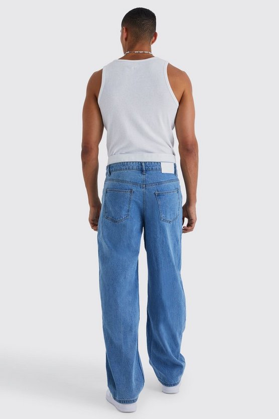 Lockere Jeans mit doppeltem Bund