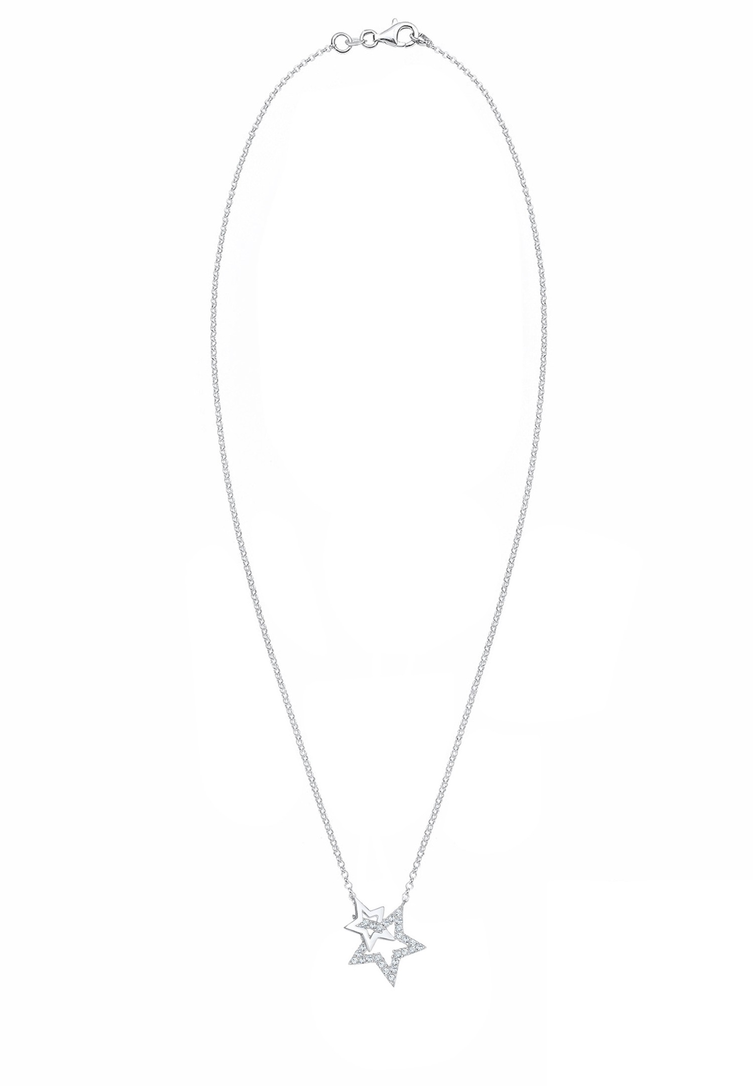 Collana da donna Elli Astro Galaxy Star con cristalli in argento sterling 925