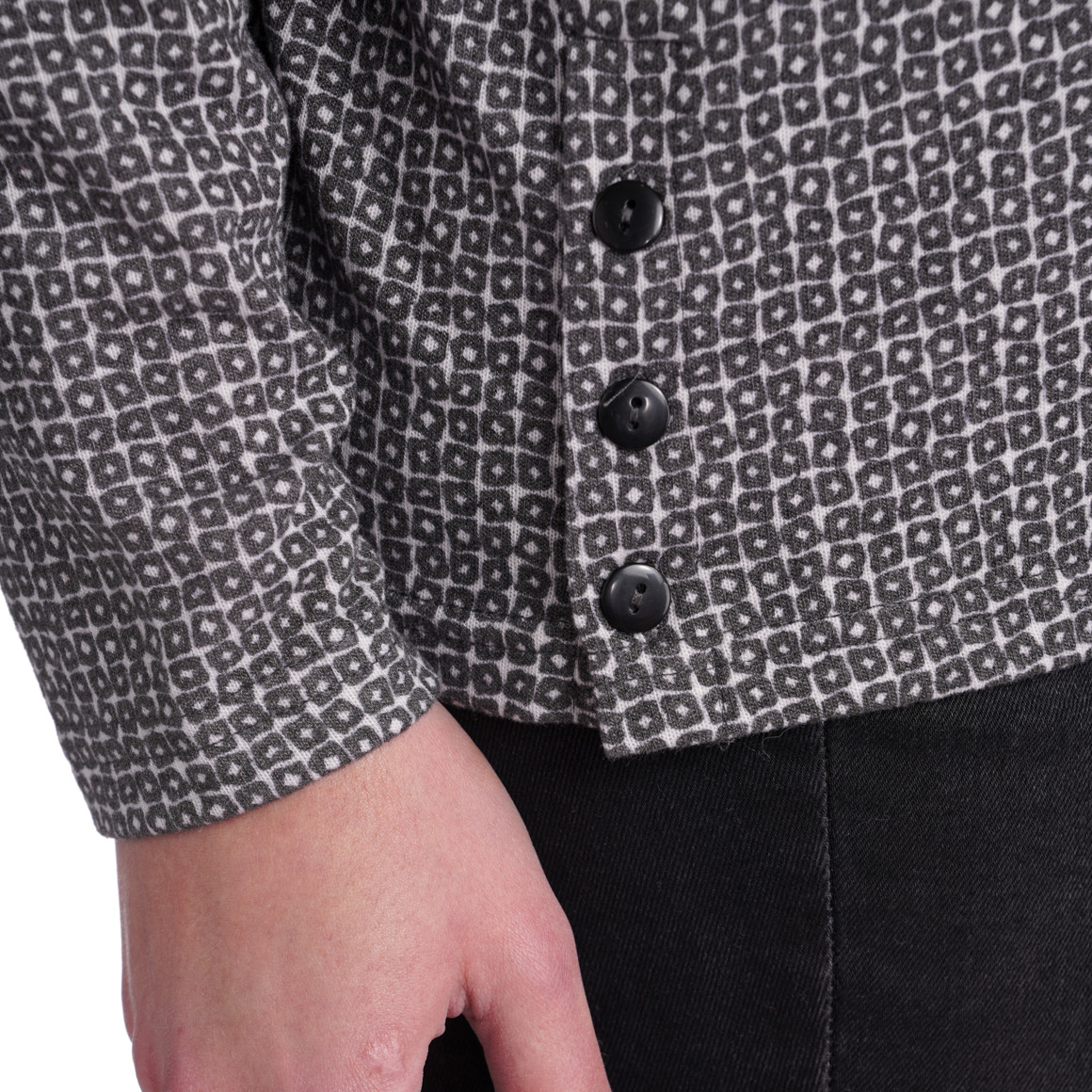 Damen Langarmshirt mit Allover-Muster