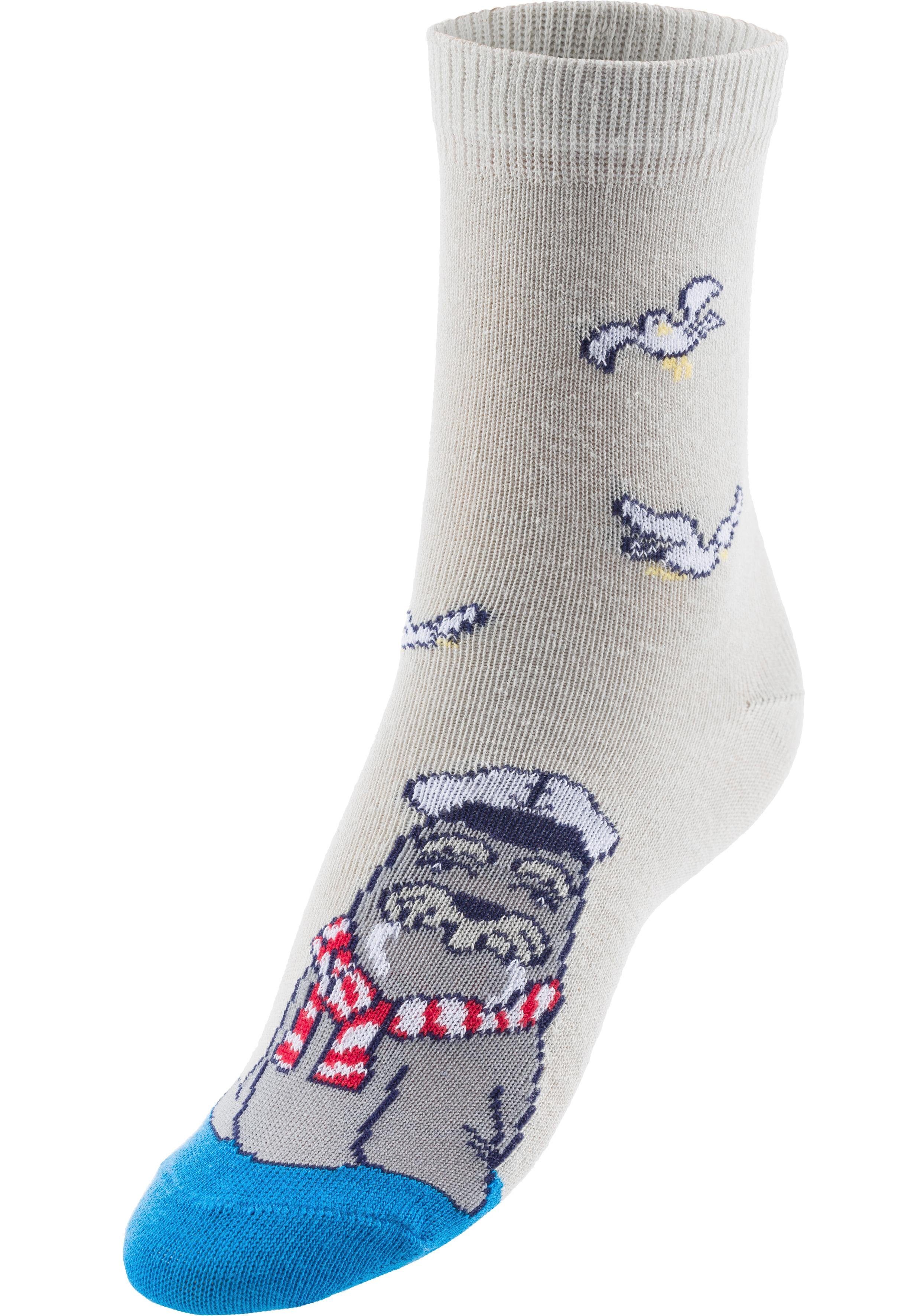Arizona Socken (5-Paar) mit Meeresmotiven