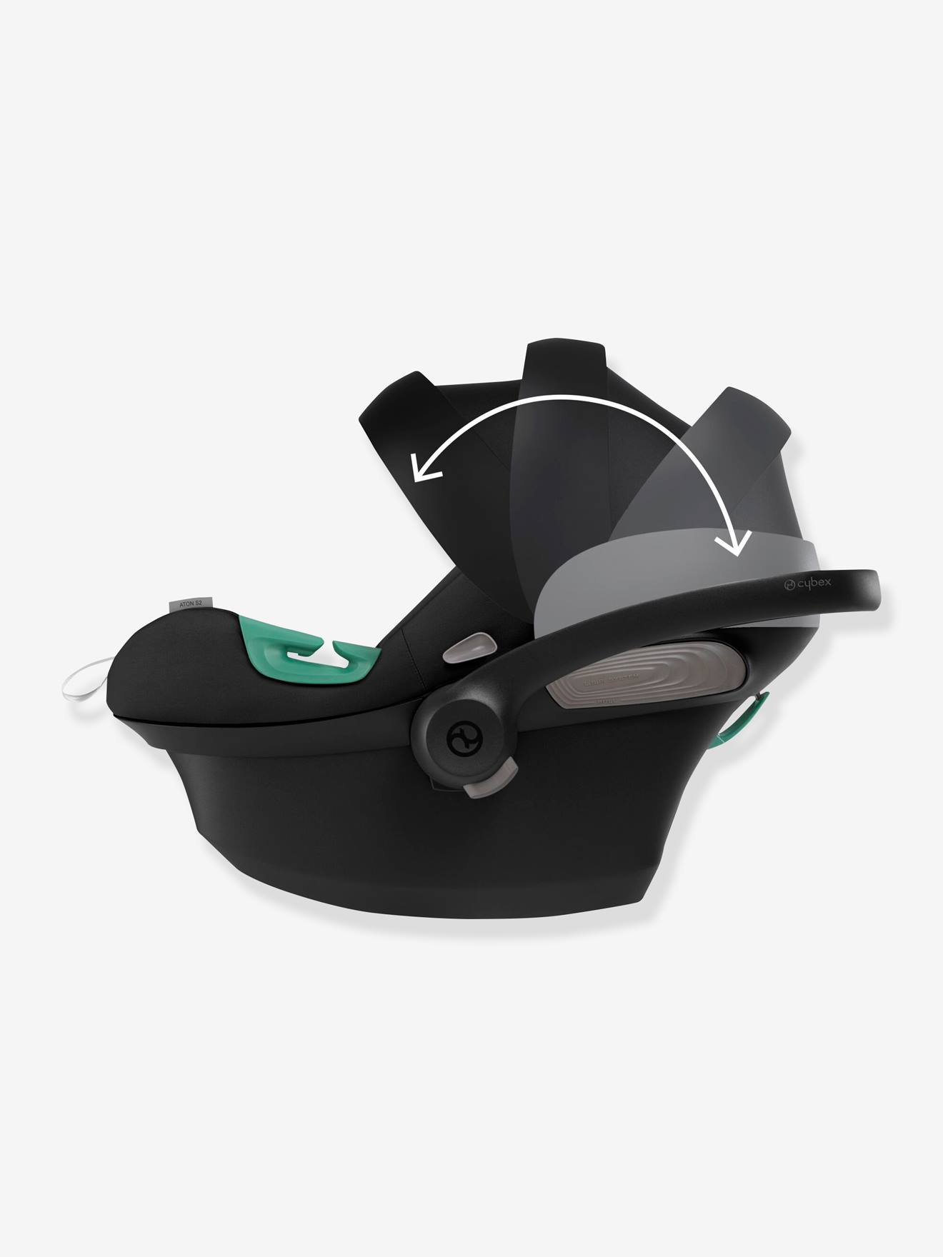 Siège-auto coque CYBEX Gold Aton S2 i-Size 45 à 87 cm, équivalence groupe 0+ noir (moon black)
