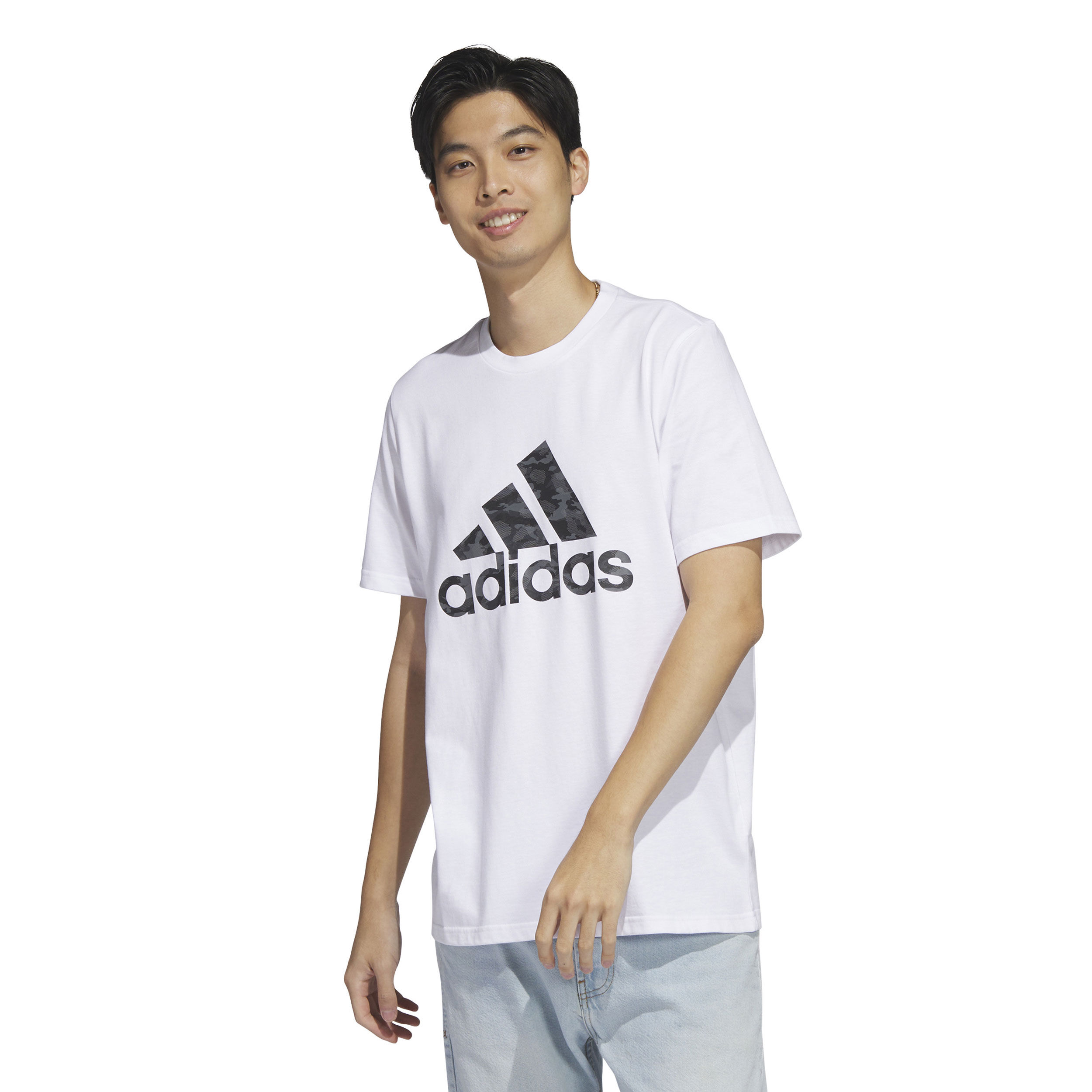 Camo Short Sleeve T-Shirt Herren - Weiß, Grau