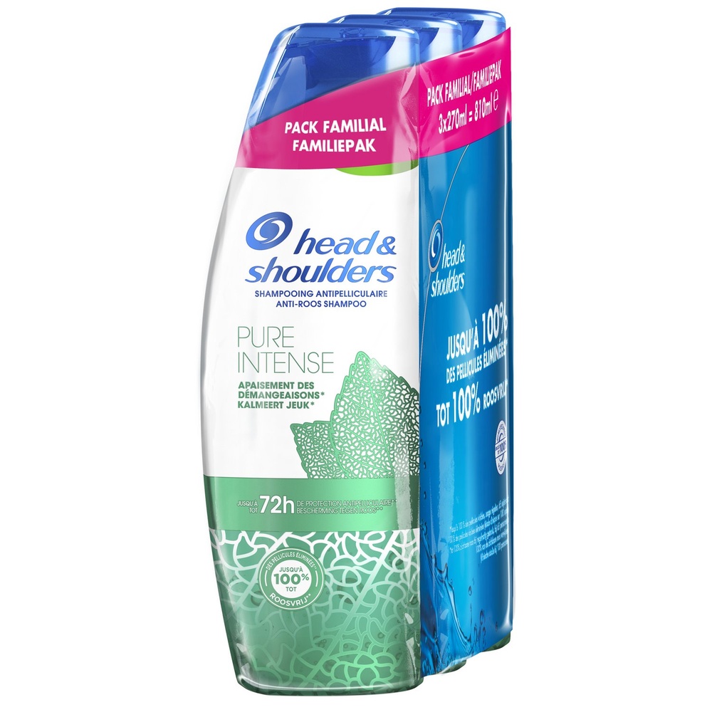 head & shoulders Head & Shoulders Pure Intense Anti-démangeaisons Shampoing, 3x250ml Shampoing