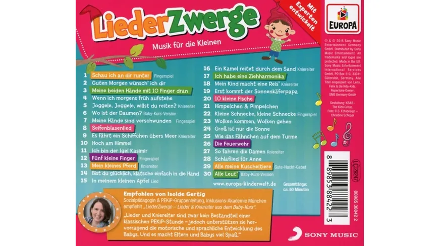 Liederzwerge-Lieder & Kniereiter aus dem Baby-Ku