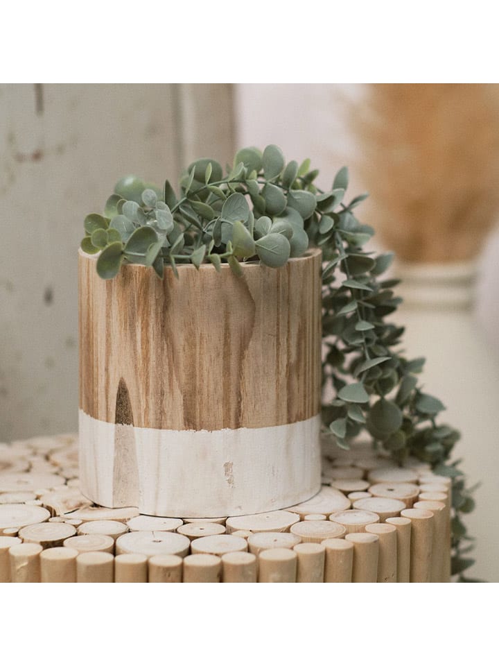Factory Blumentopf in Hellbraun/ Weiß - (H)15 x Ø 15 cm günstig kaufen onesize