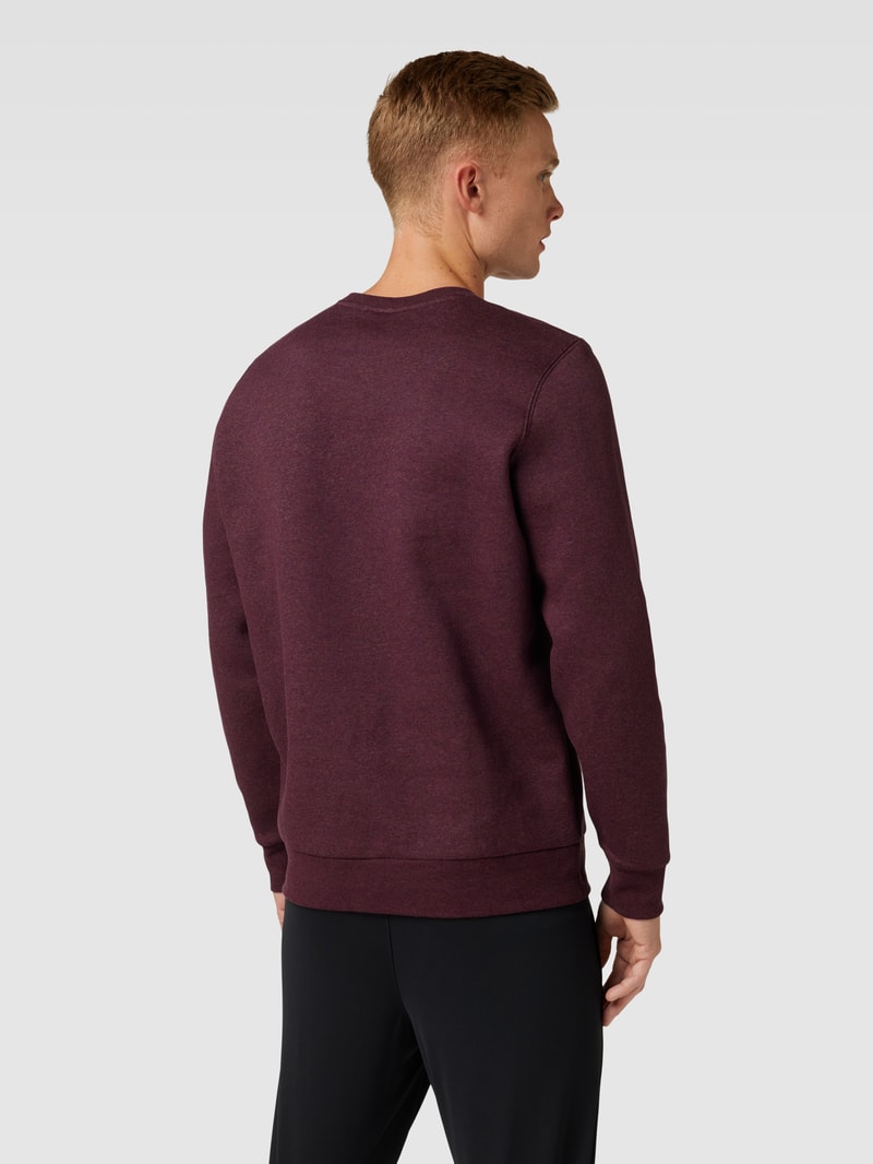 Sweatshirt mit Label-Stitching in bordeaux rot