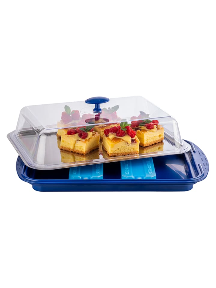 APS Thermo Tablett Set in Blau/Transparent 43 x 29 cm, H: 14 cm günstig kaufen onesize