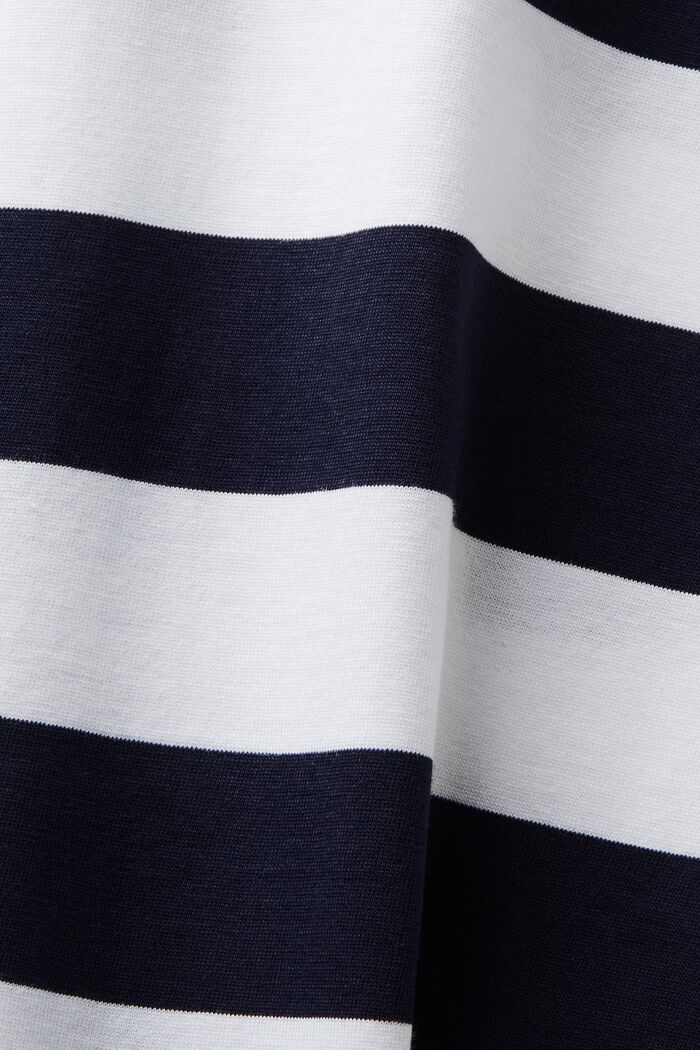 Gestreiftes T-Shirt mit Logostickerei