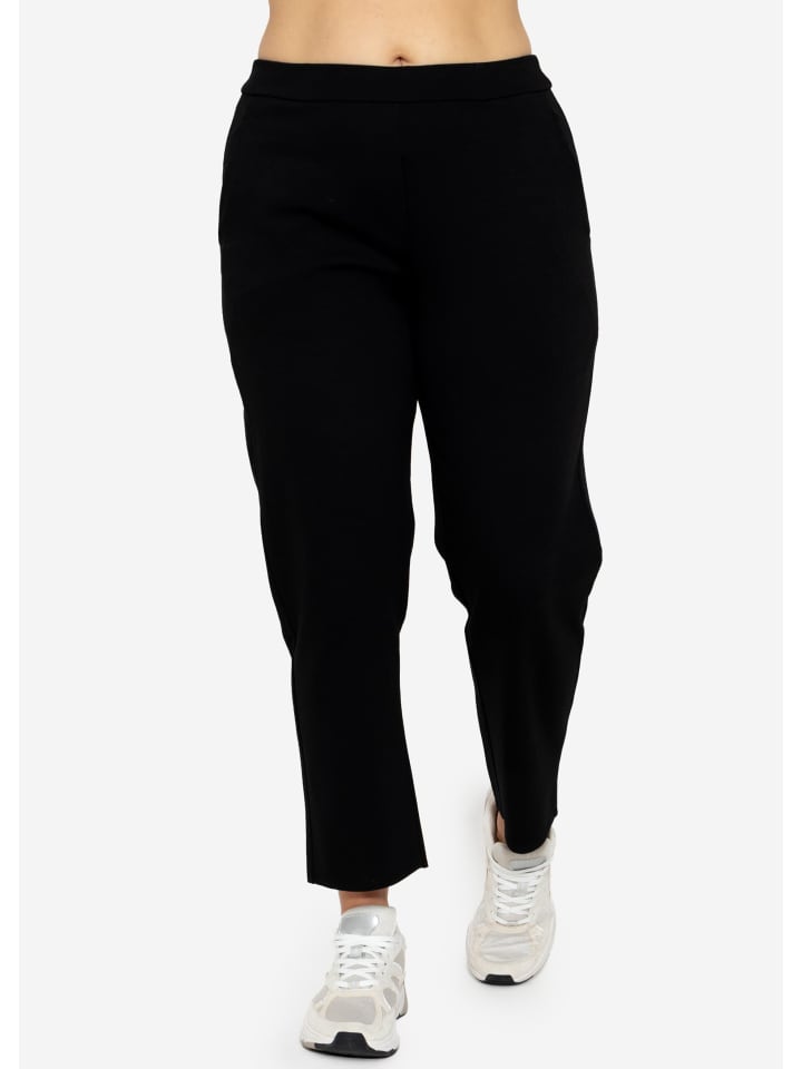 SASSYCLASSY Jersey Chinos in Schwarz günstig kaufen