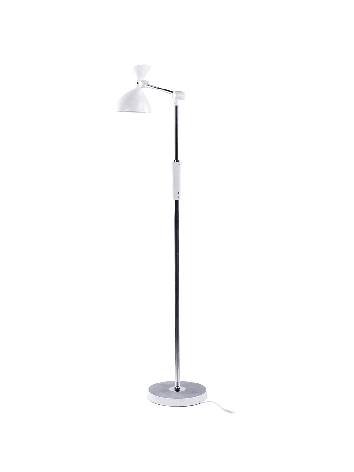 Beliani Stehleuchten ANDROMEDA in Weiß/Schwarz/Silber - (W) 52 x (H) 169 x (L) 26 cm günstig kaufen onesize