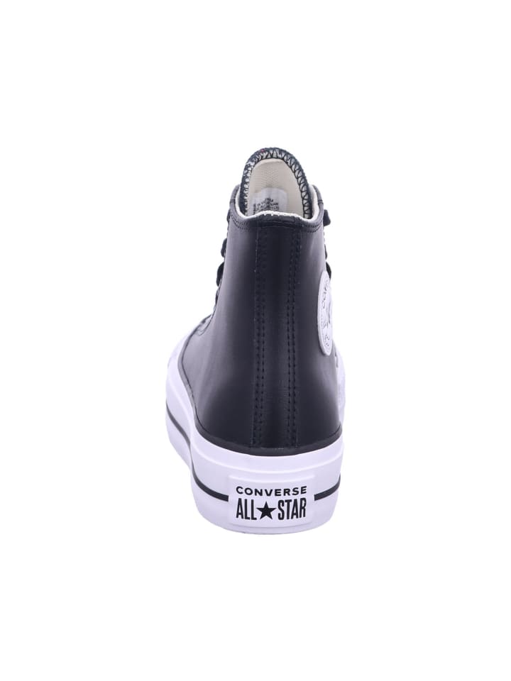 Converse Damen- Schnürschuhe ALL STAR LEATHER PLATFORM in Schwarz günstig kaufen