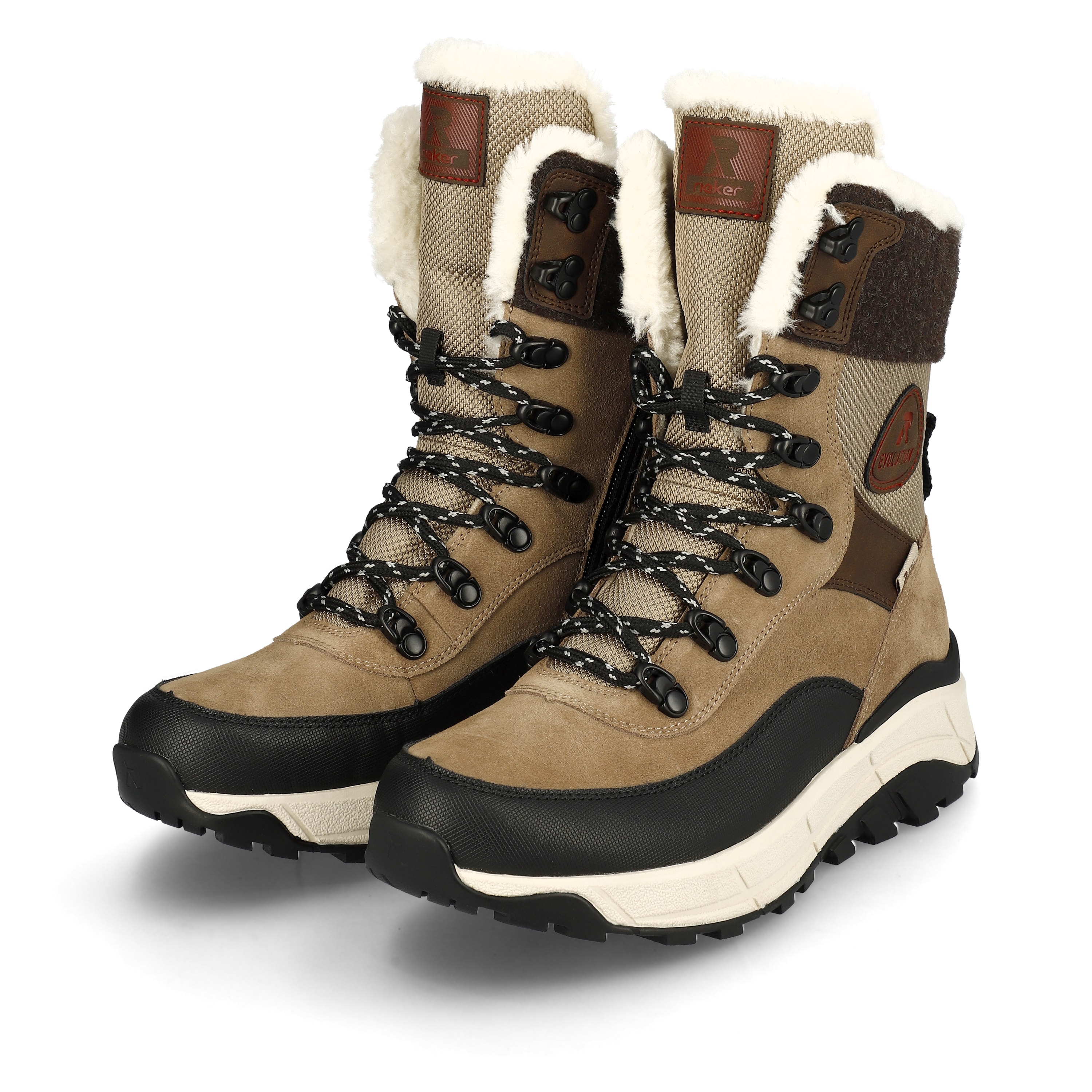 Rieker Damen Schnürstiefel sand beige