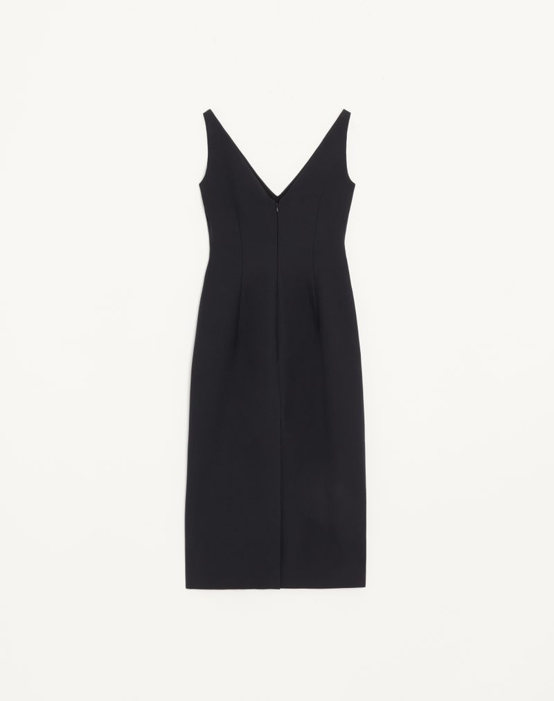 Vestido midi de crepe de alta costura