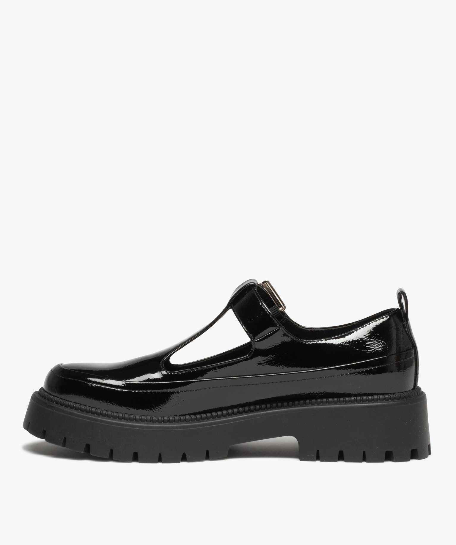 Derby verni esprit babies sur semelle crantée femme noir | GEMO