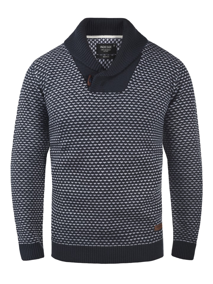 INDICODE Strickpullover IDCopent 35451MM Strickpulli aus Grobstrick in dunkelblau günstig kaufen