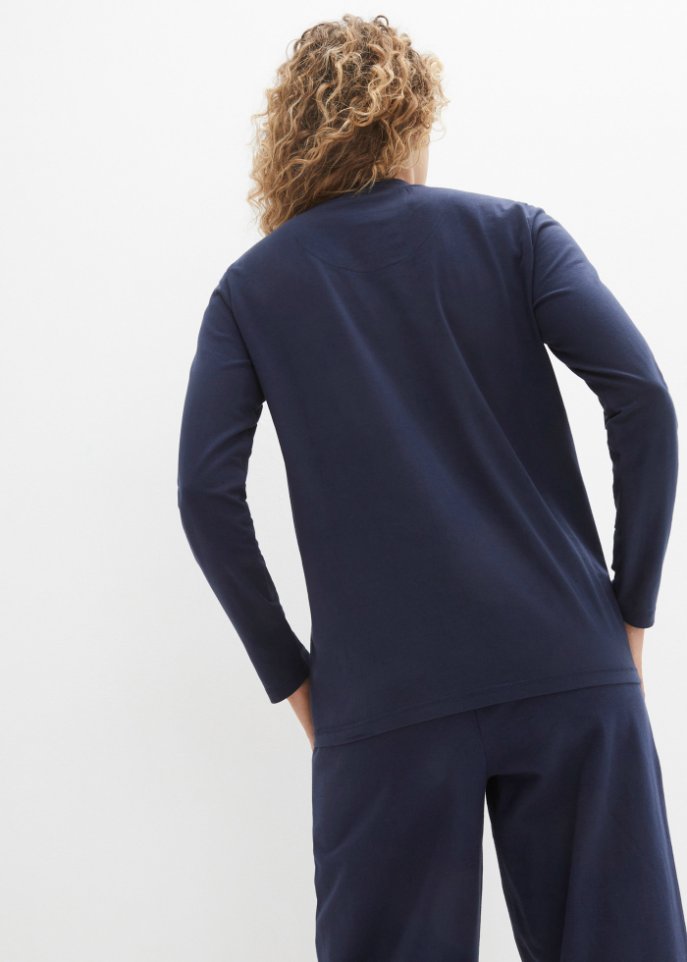Essential Langarmshirt mit Stehkragen, seamless