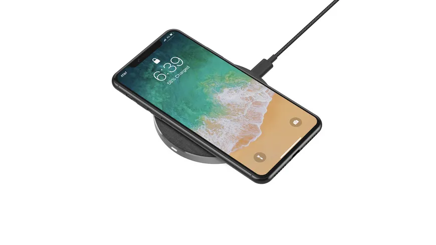 Ladegerät XLayer Wireless Pad 15W Single Qi-zertifiziert Space Grey Smartphones/Tablets