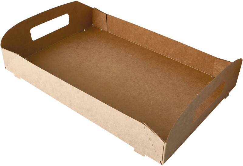 Papstar Tragetablett Pure Pappe 457 mm x 307 mm Braun 10 Stück