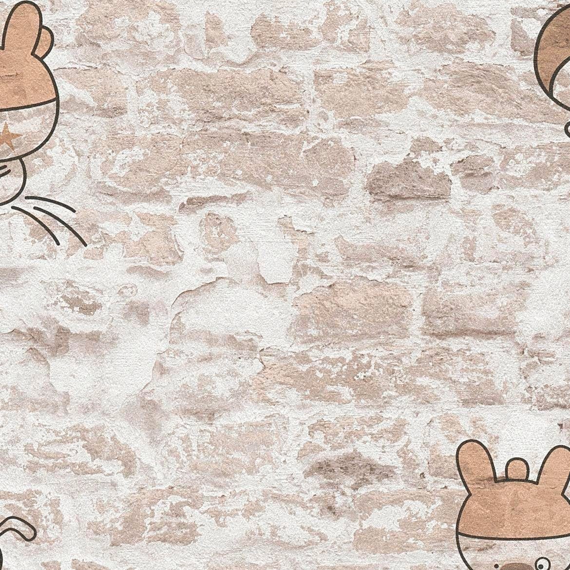 living walls Papiertapete Boys & Girls, Steinoptik, Kinderzimmertapete Tapete Stein