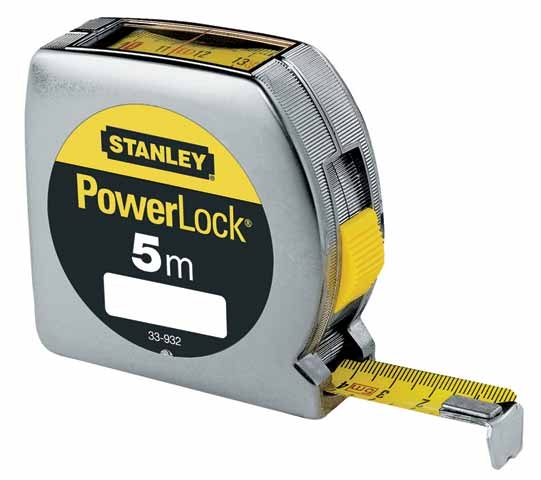 Stanley 0-33-932 Powerlock mērlente 5 m - 19 mm, skata lodziņš no augšas