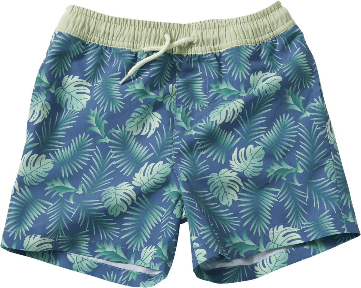Badehose mit Pflanzen-Muster, blau, Gr. 110/116, 1 St