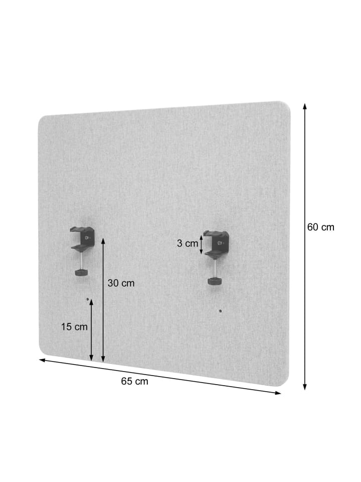 MCW Akustik-Tischtrennwand G75, 60x65cm grün günstig kaufen onesize