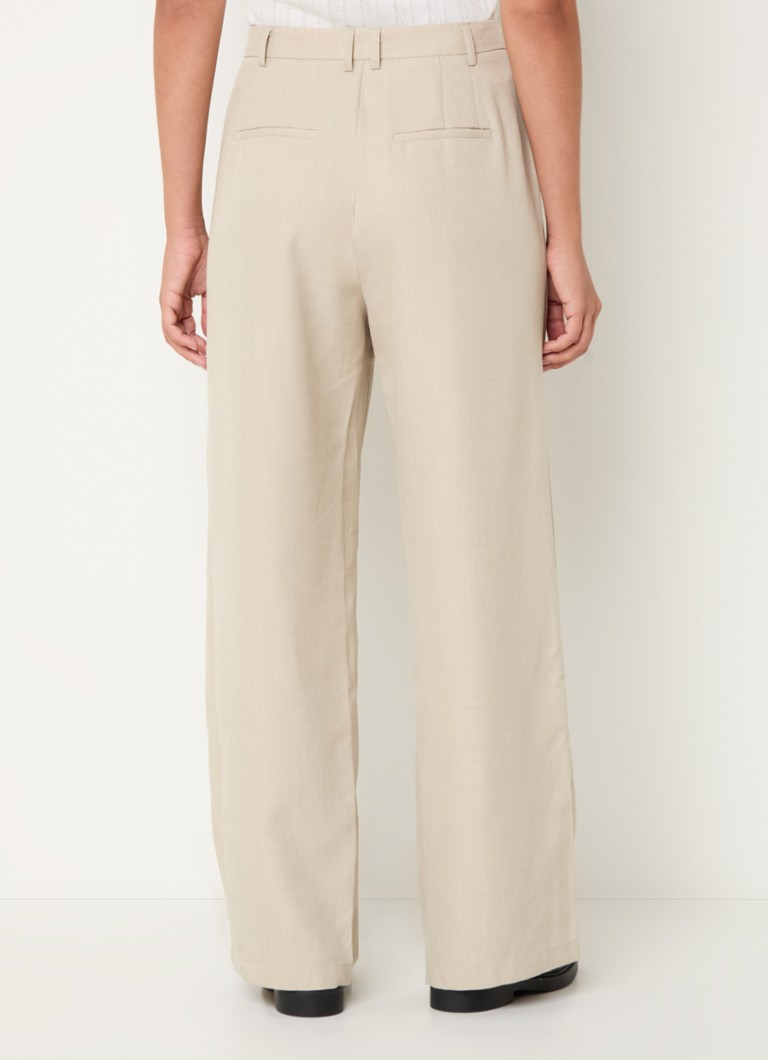 Pantaloni Mikey Neo neri a vita alta e taglio dritto con tasche laterali
