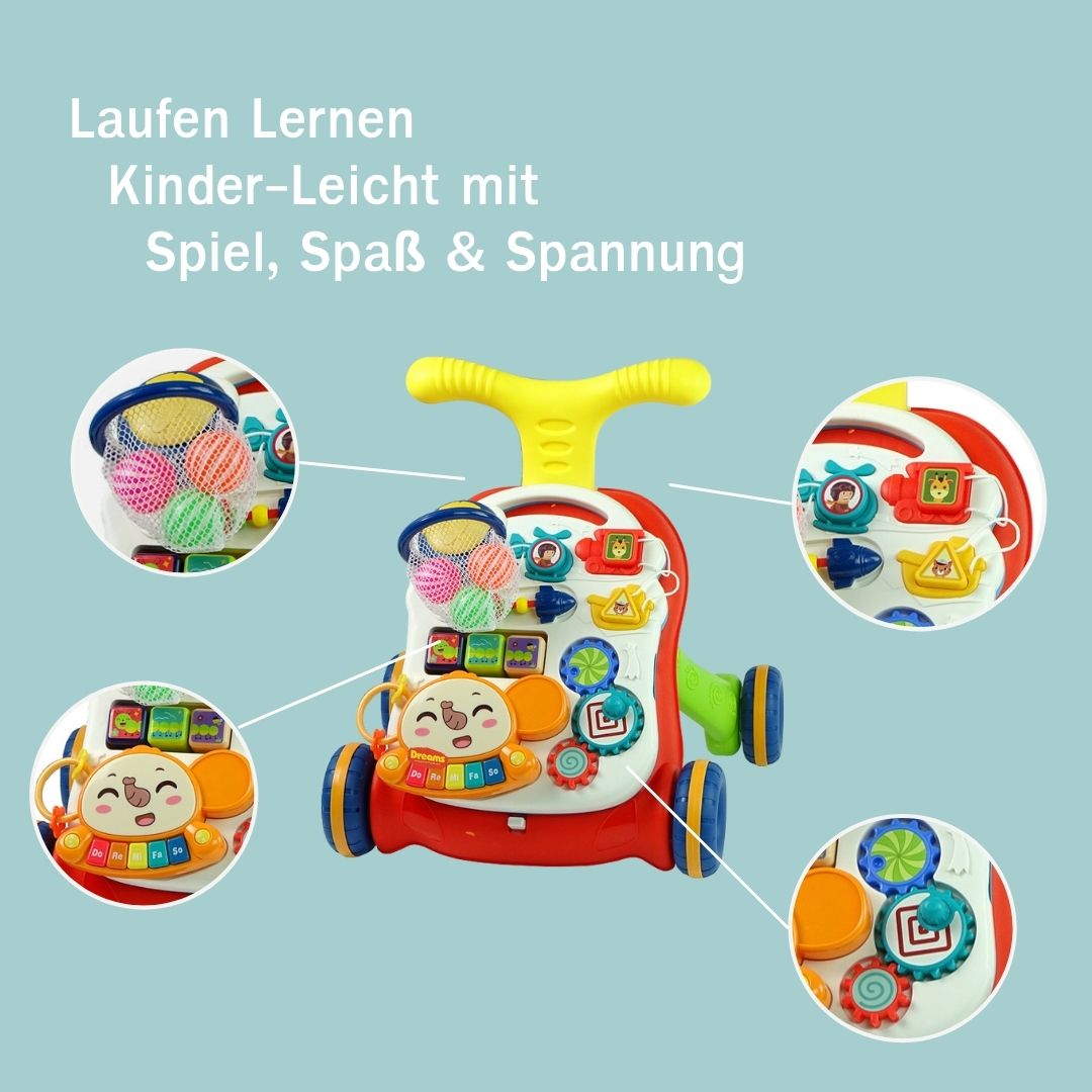 Coemo 2in1 Baby Laufwagen Rolli und Multifunktion Spieltisch