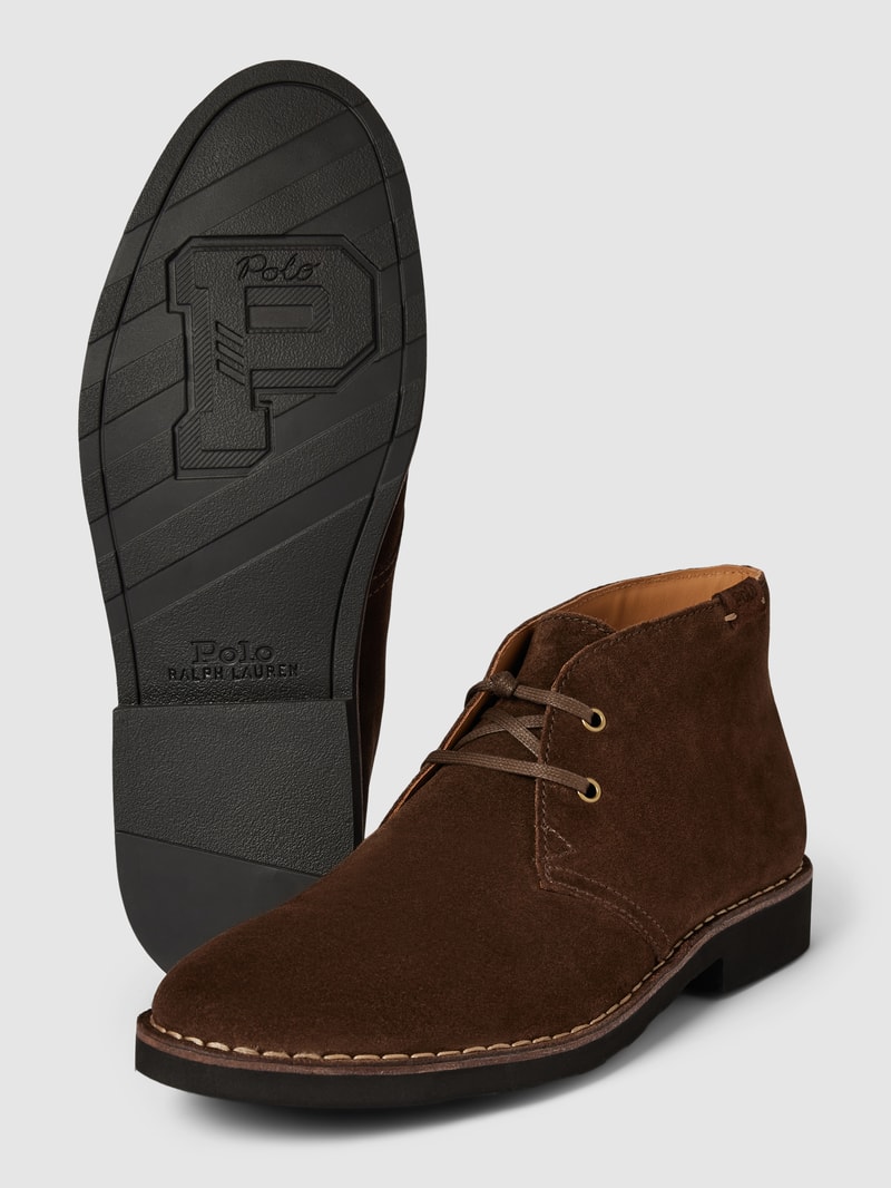 Lederschuhe mit Schnürverschluss in dunkelbraun