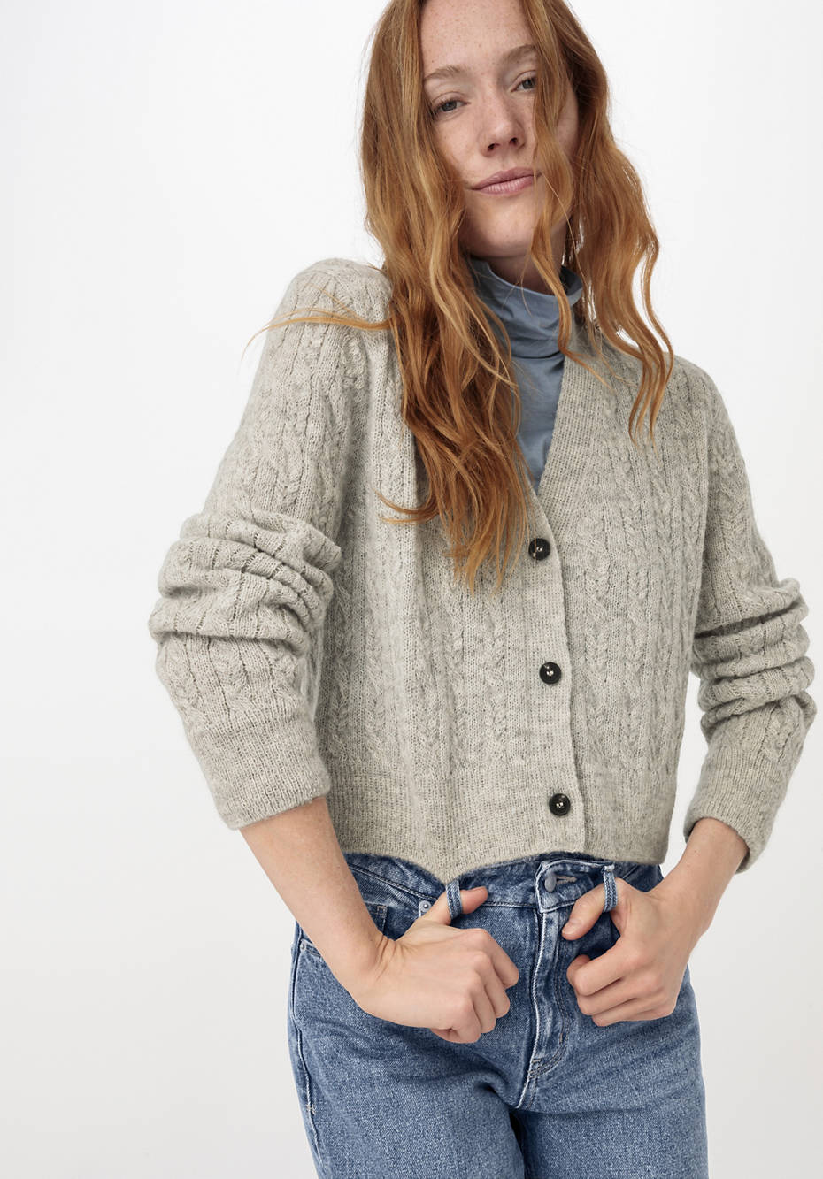 Strickjacke aus reinem Baby-Alpaka