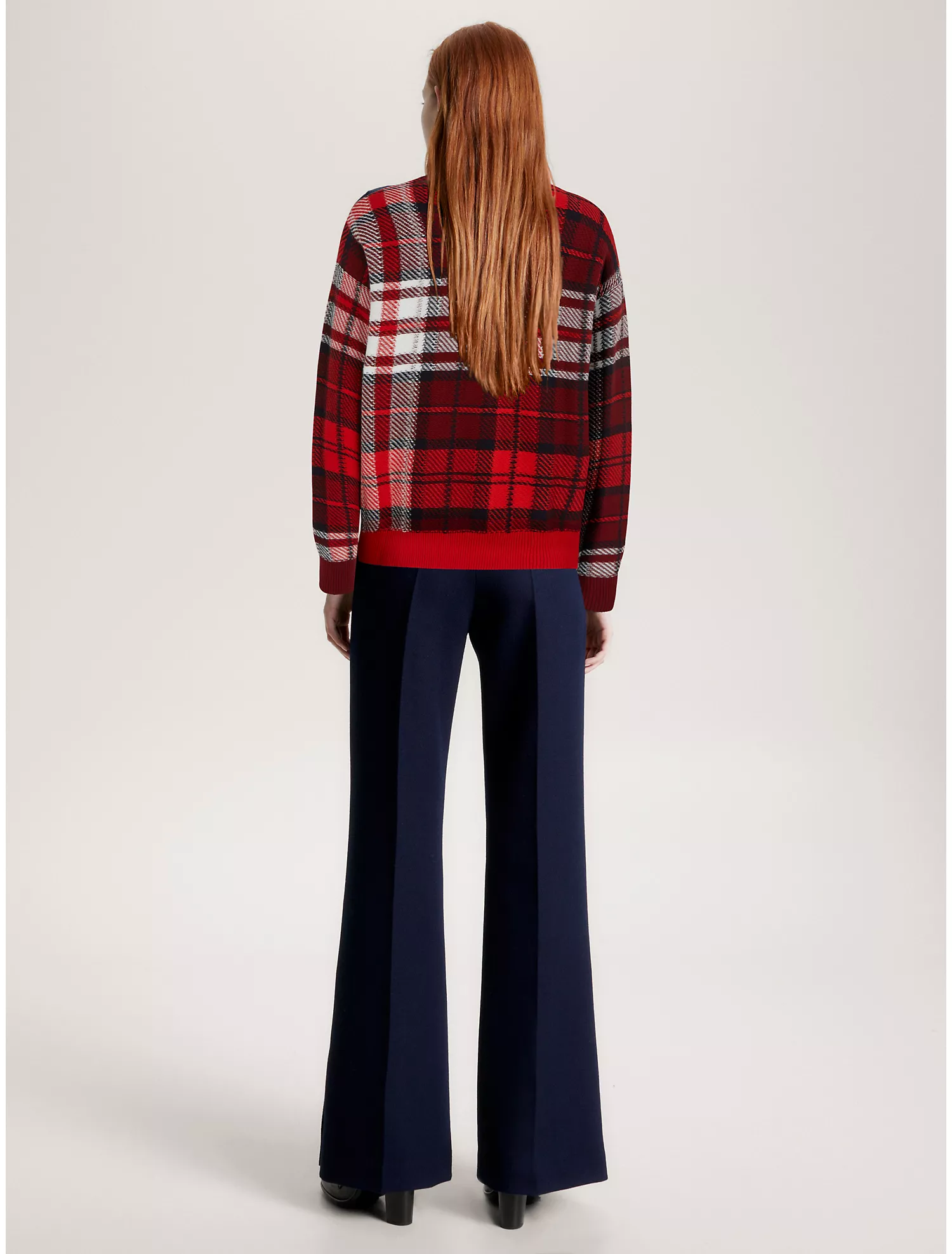 Relaxed Fit Tartan Sweater