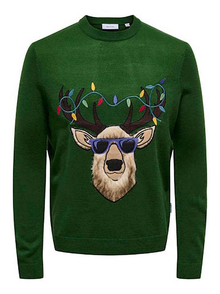 ONLY & SONS Pullover in Grün günstig kaufen