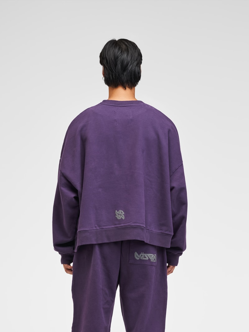 Sweatshirt mit Motiv-Print - MATW X REVIEW in lila