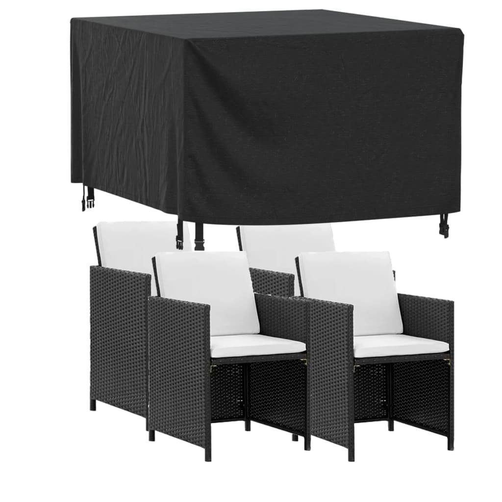 vidaXL Gartenmöbel-Schutzhülle Gartenmöbel-Abdeckung Schwarz 113x113x73 cm Wasserdicht 420D (1-St)