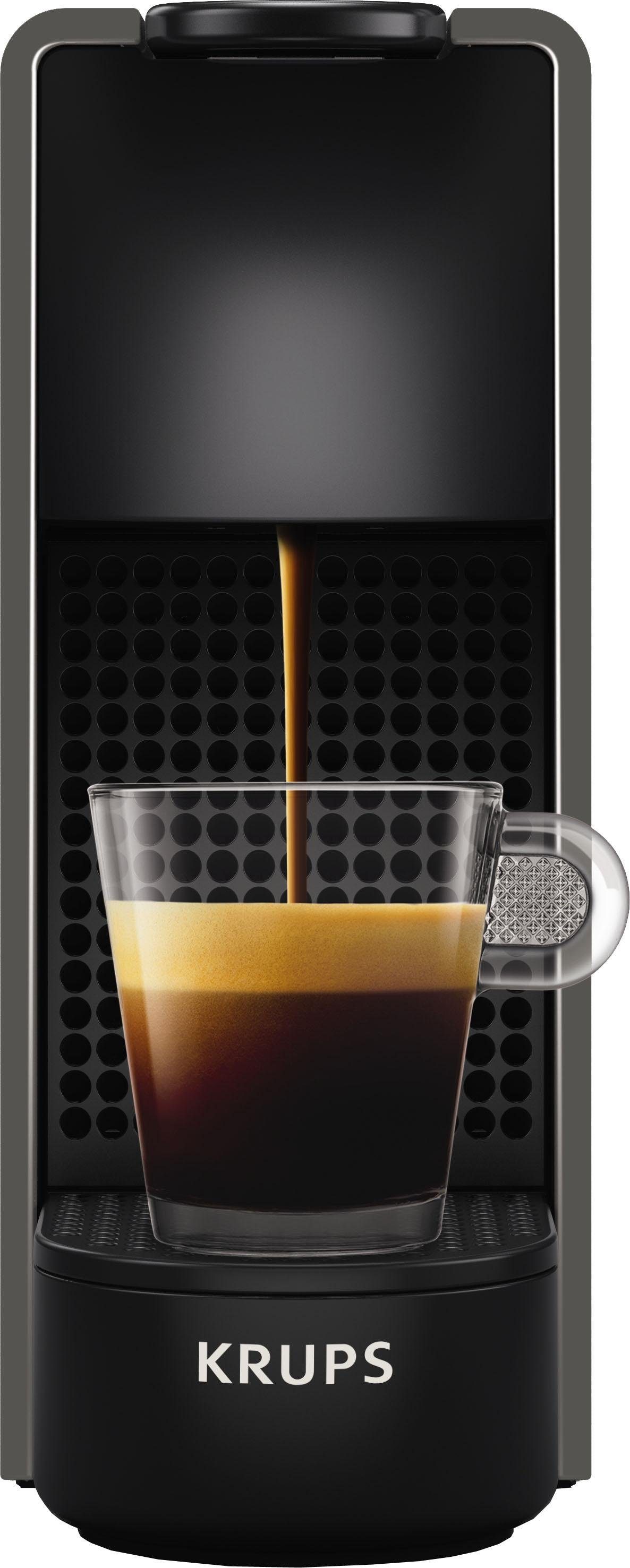 Nespresso Kapselmaschine XN110B Essenza Mini von Krups, Wassertank: 0,6 L, inkl. Willkommenspaket mit 14 Kapseln